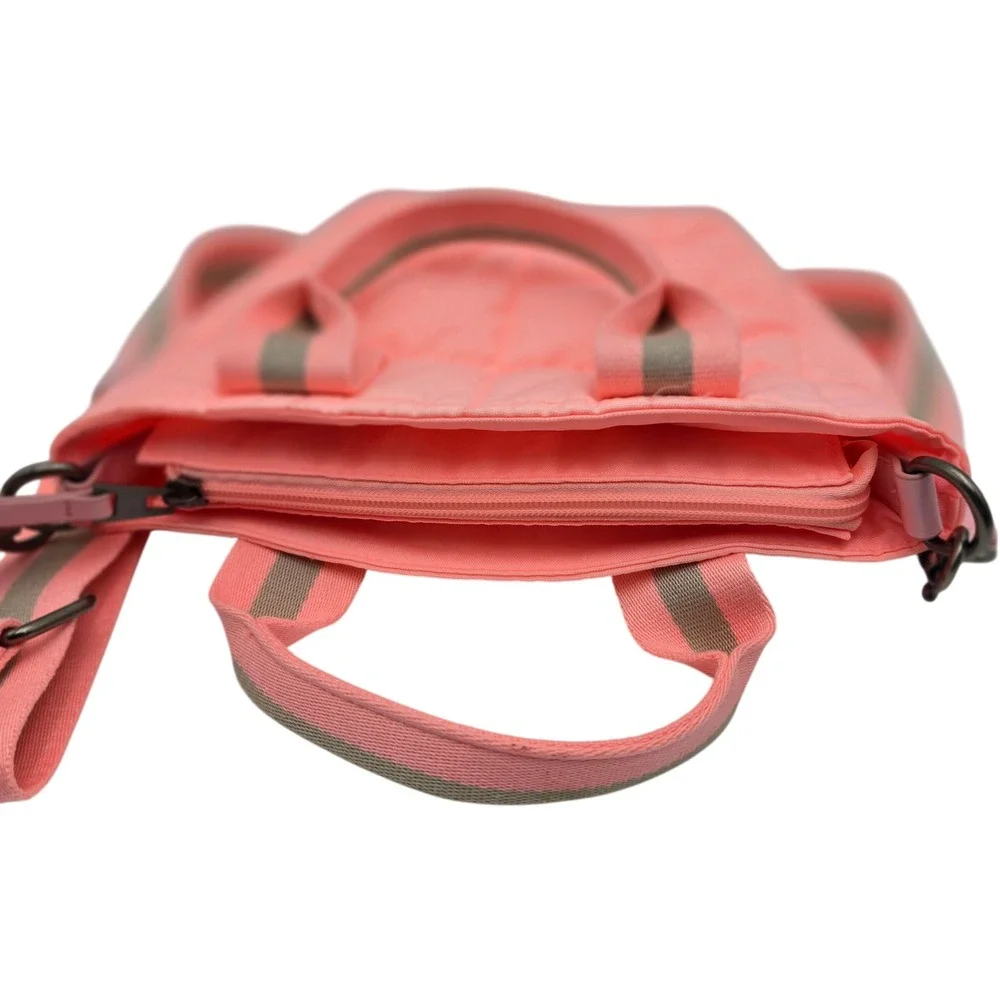 Universal Thread Quilted Bucket‎ Bag Coral Pink Top Handle Crossbody Strap